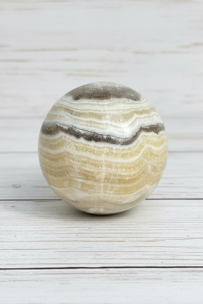 Zebra Calcite Sphere 154 grams ZCS04