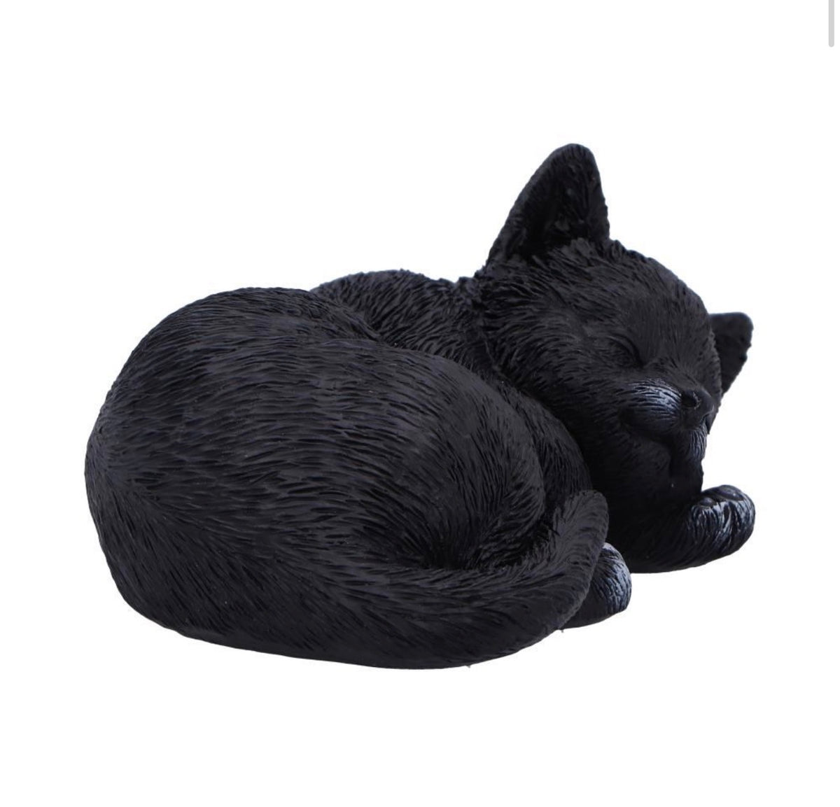 Feline Dream Sleeping Black Cat Ornament 11.5cm