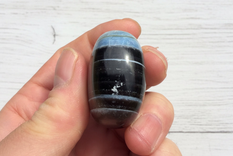 Owyhee Blue Opal Palmstone 75 grams BOP08