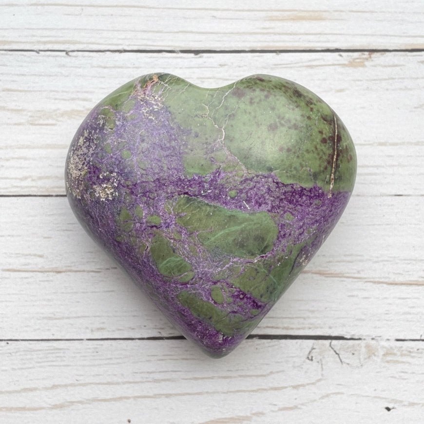 Atlantisite Stichtite Heart Crystal 102grams AH08