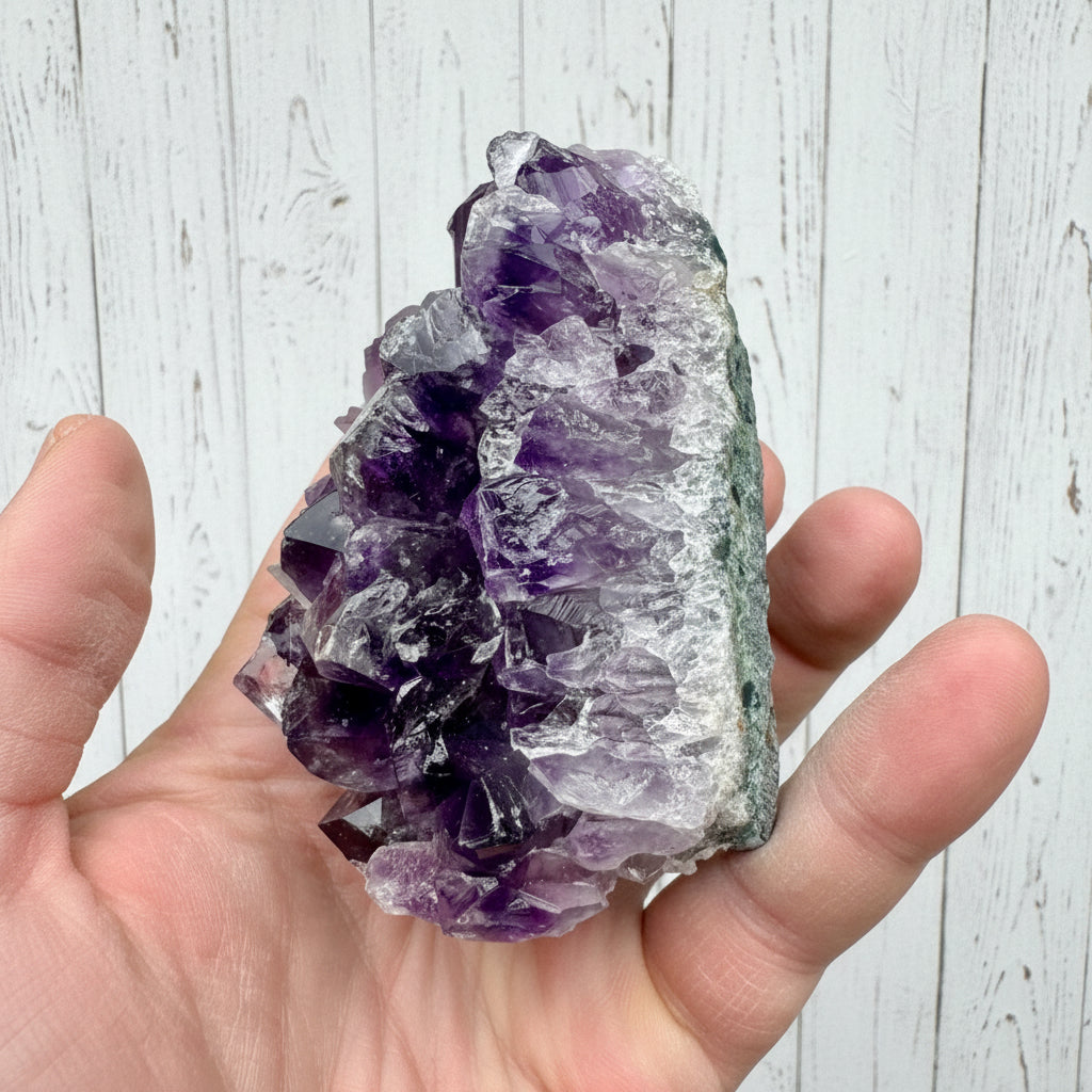 Amethyst Druzy Standing Cut Base 309 grams ACB19