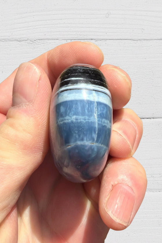 Owyhee Blue Opal Palmstone 74 grams BOP05