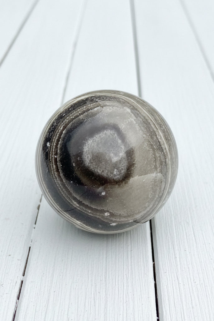 Zebra Calcite Sphere 159 grams ZCS06