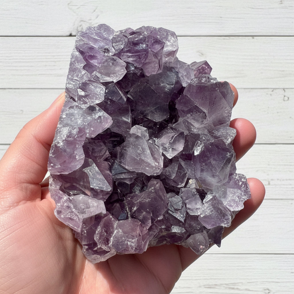 Amethyst Druzy Standing Cut Base 480 grams NSACB05