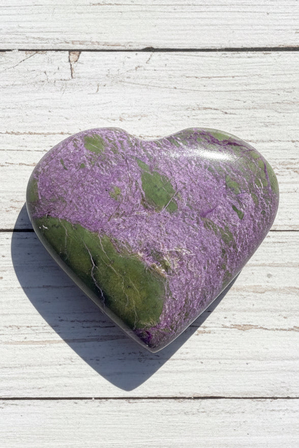 Atlantisite Stichtite Heart Crystal 79 grams AH05