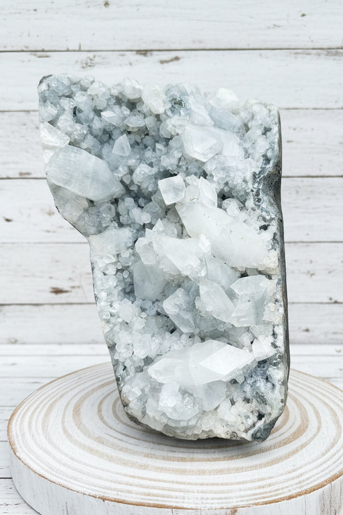 Apophyllite, Calcite & Chalcedony Zeolite Standing Statement Piece 5KG