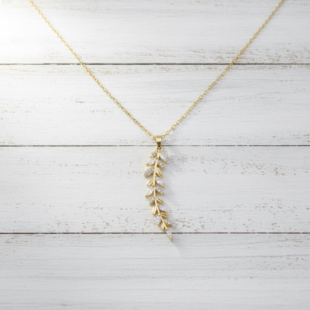 18KT Gold Plated Stainless Steel CZ Pendant