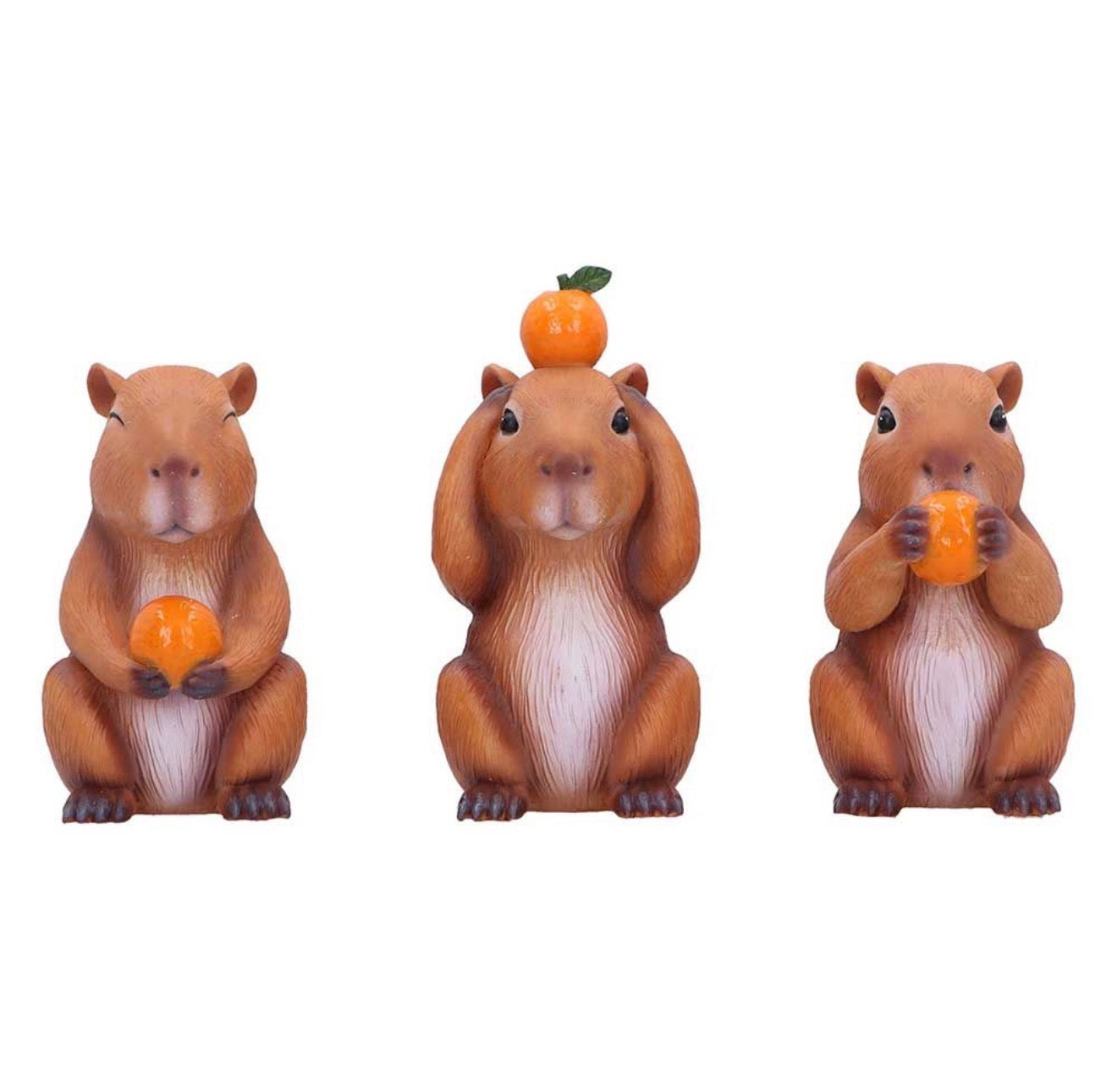 Three Wise Capybaras See No Evil Set 8.5cm