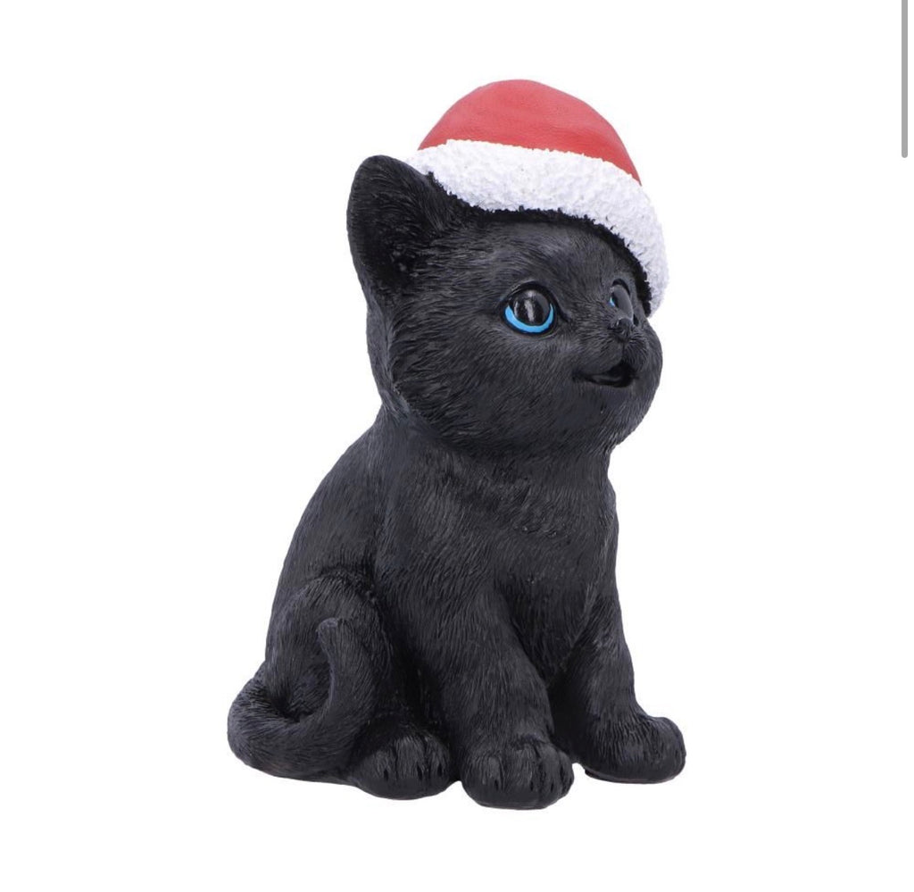 Santa Claws Black Cat Christmas Ornament 18cm