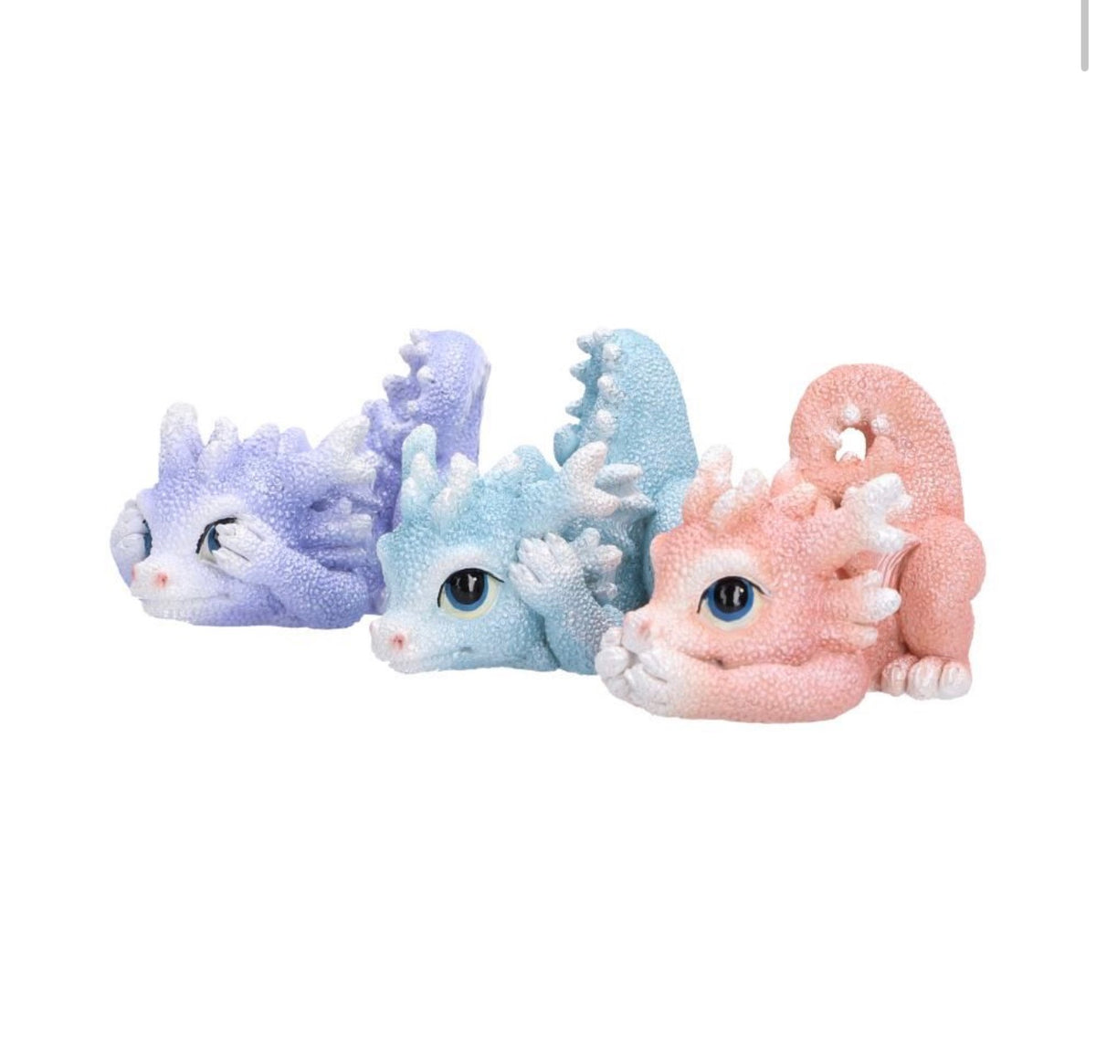 Three Wise Coralscale Dragonlings Set 5.8cm