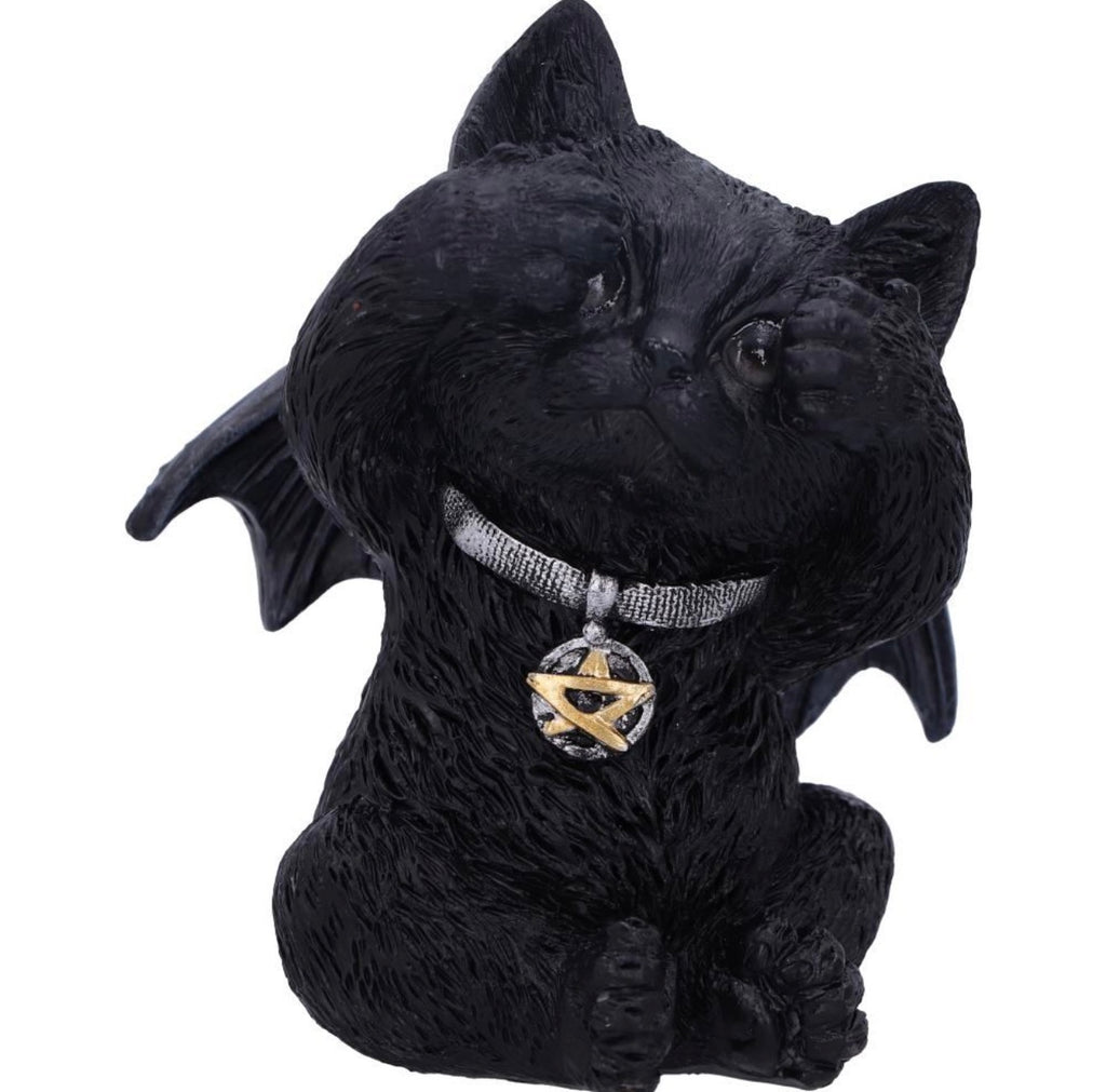 Three Wise Vampuss Winged Cats See No Evil Set 9cm