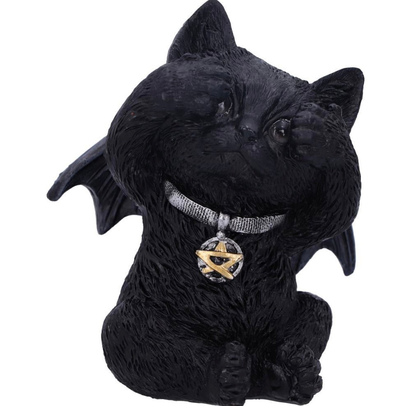 Three Wise Vampuss Winged Cats See No Evil Set 9cm