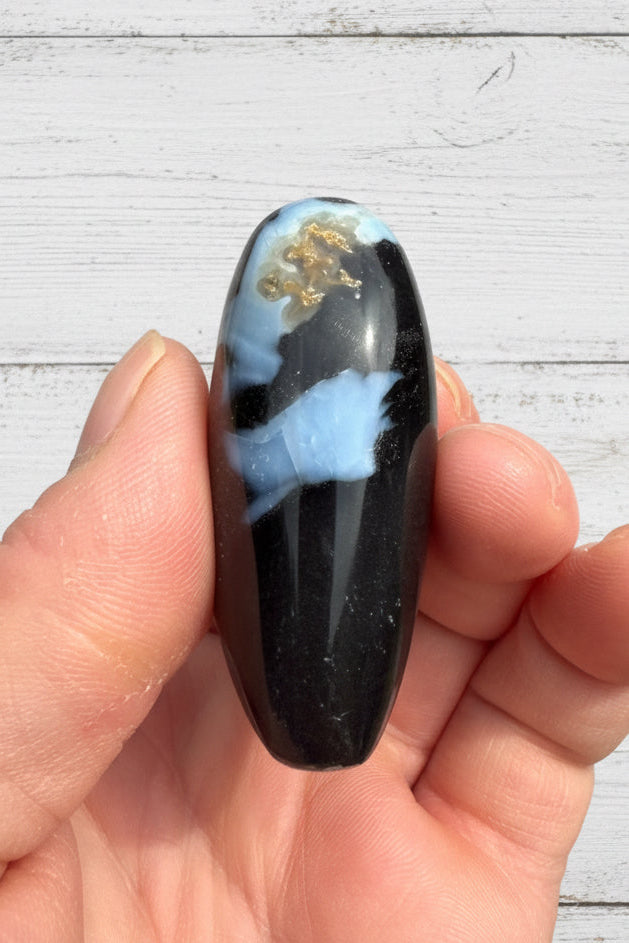 Owyhee Blue Opal Heart Crystal 82 grams BOH02