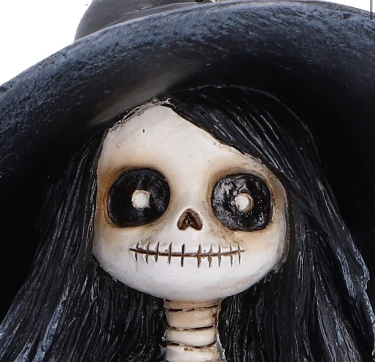 Hexabelle Skeleton Witch Ornament 8.8cm