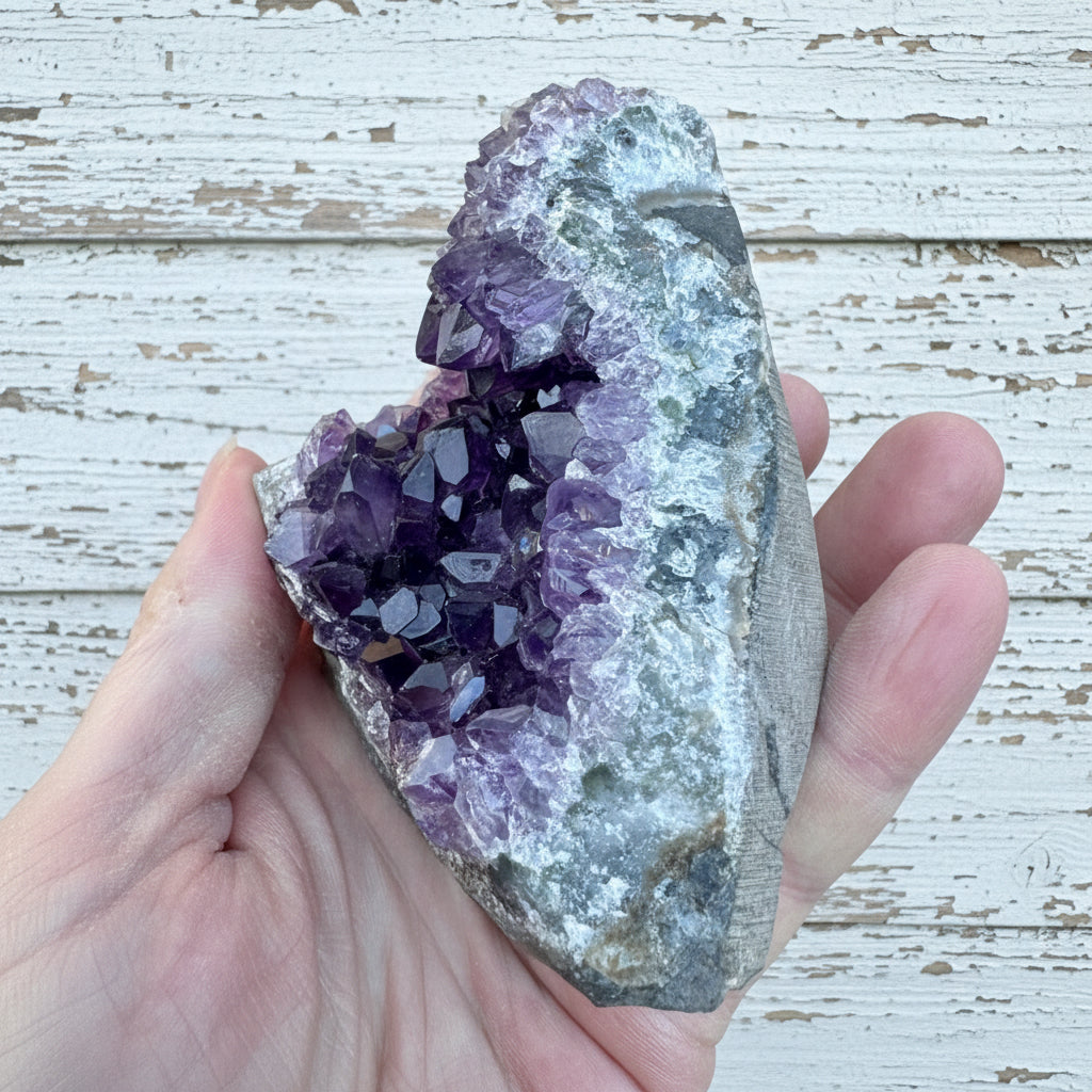 Amethyst Druzy Standing Cut Base 361 grams NPA08