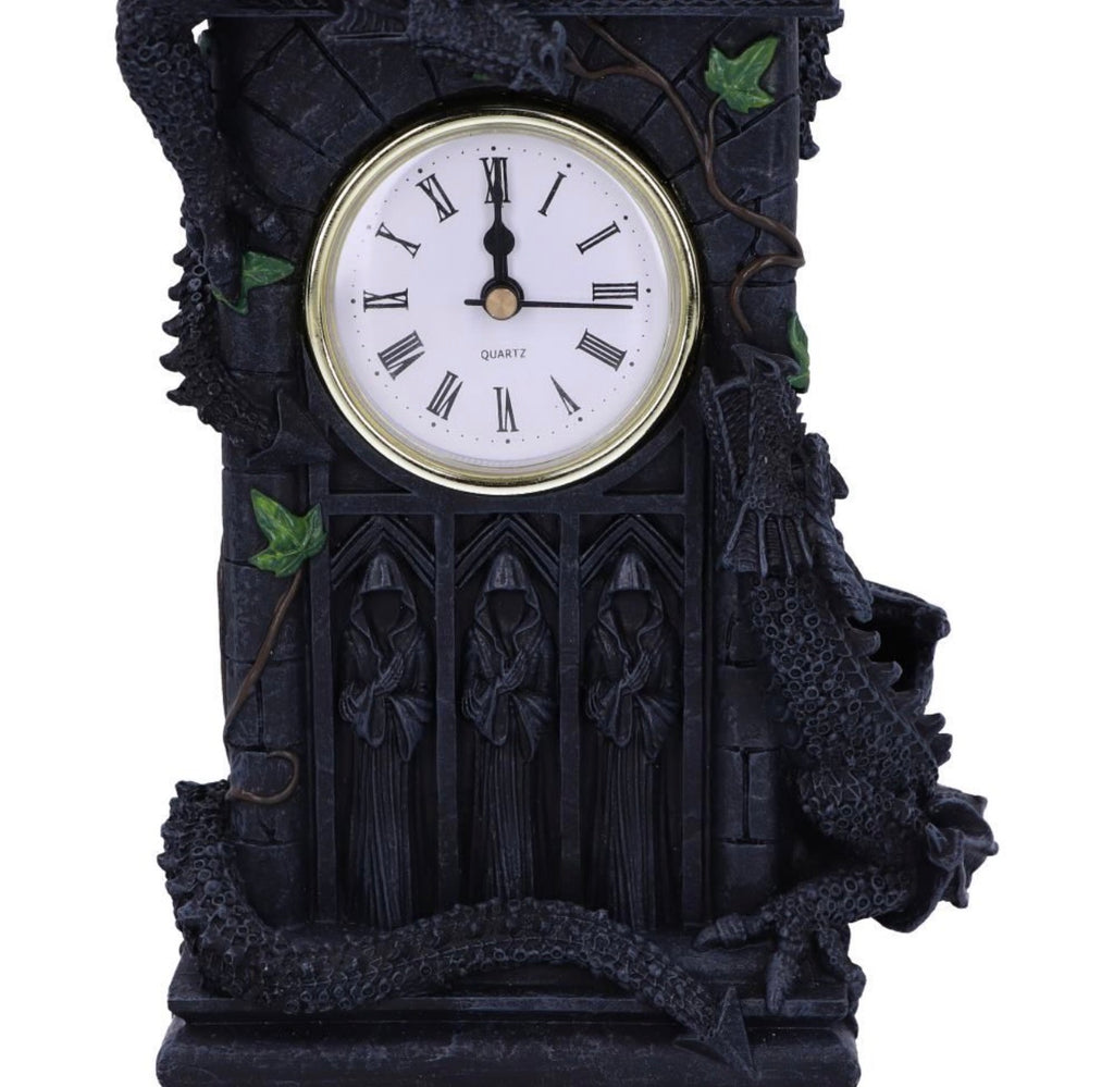 Duelling Dragon Clock 26cm