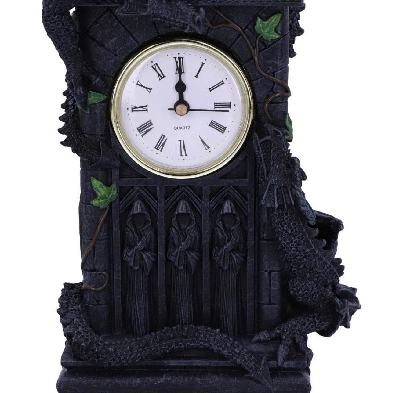 Duelling Dragon Clock 26cm
