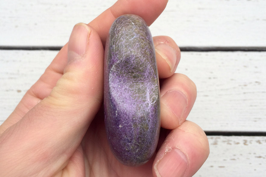 Atlantisite Stichtite Heart Crystal 88 grams AH10