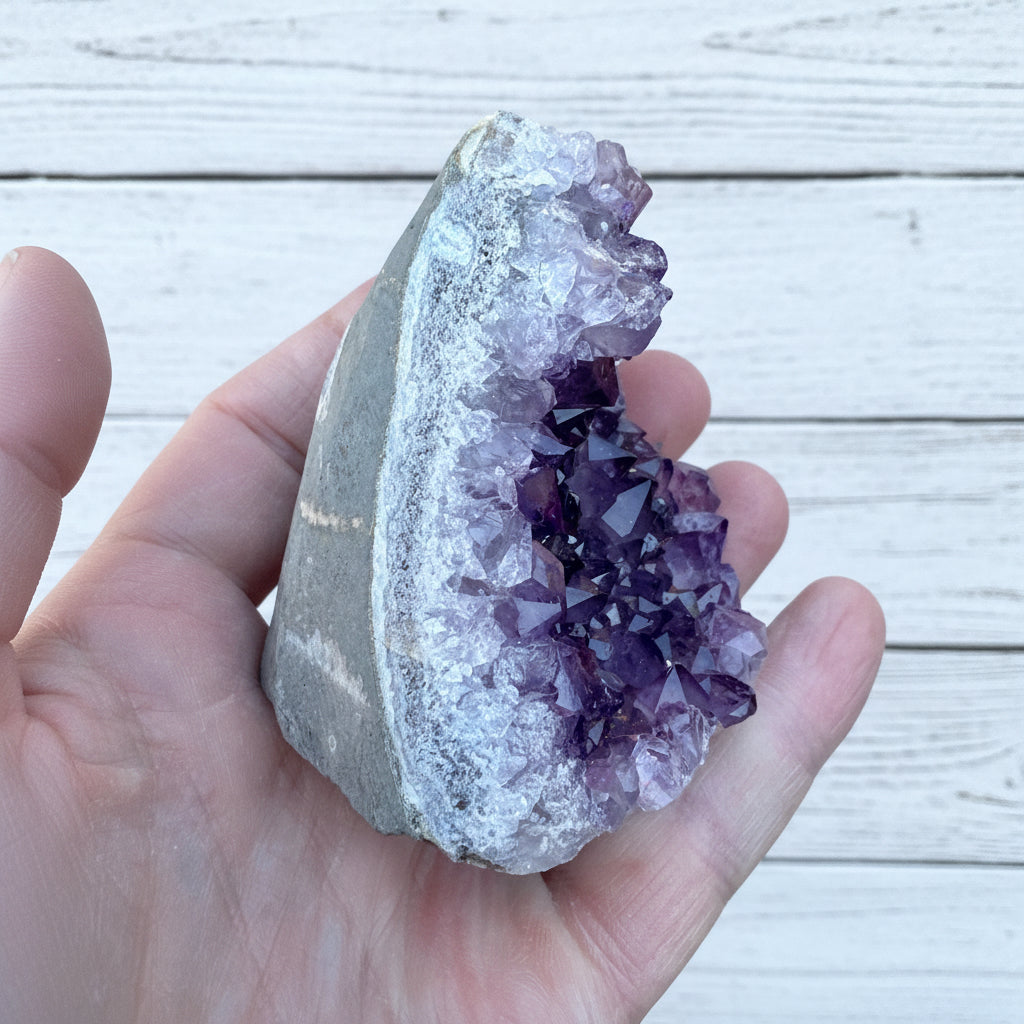 Amethyst Druzy Standing Cut Base 270 grams NPA12