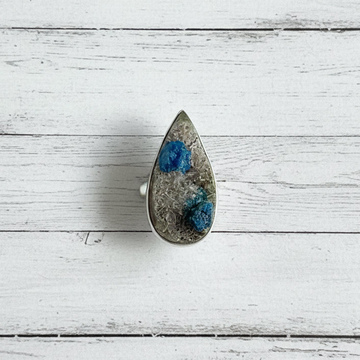 925 Sterling Silver Cavansite Ring