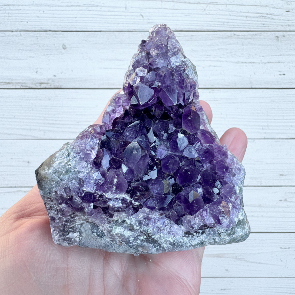 Amethyst Druzy Standing Cut Base 361 grams NPA08