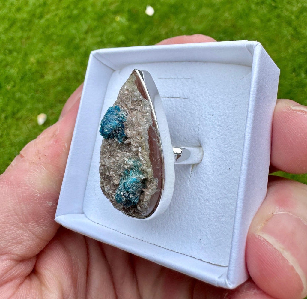 925 Sterling Silver Cavansite Ring