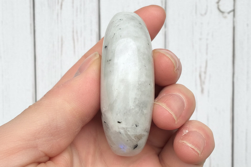 Rainbow Moonstone Palmstone 115 grams RMP02
