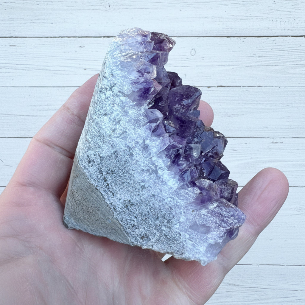 Amethyst Druzy Standing Cut Base 300 grams NPA09