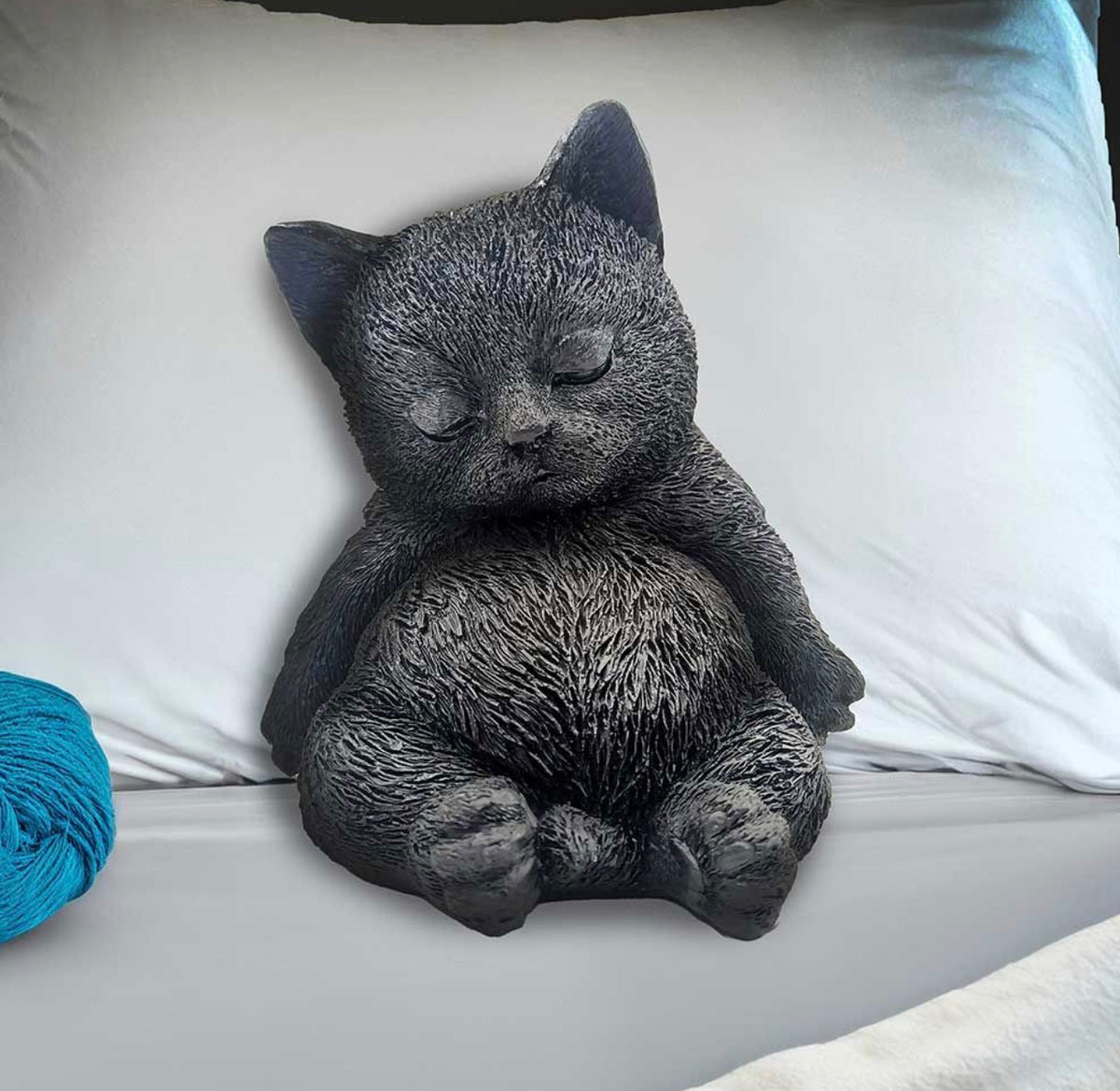 Daydream Sleeping Black Cat Ornament 13cm