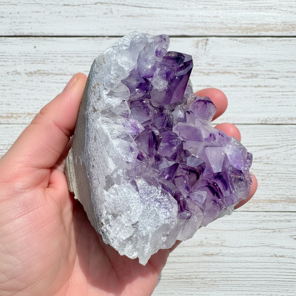 Amethyst Druzy Standing Cut Base 433 grams NSACB07