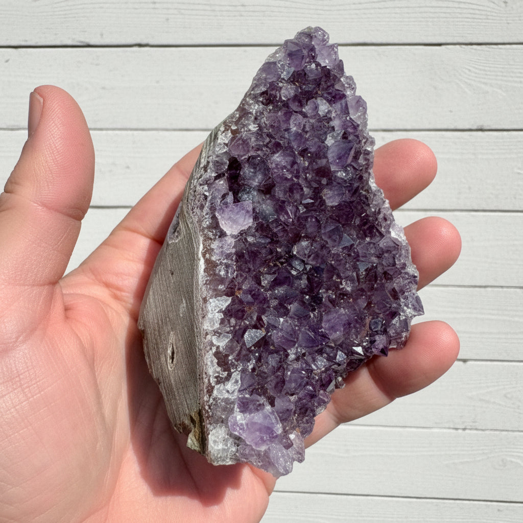 Amethyst Druzy Standing Cut Base 417 grams NSACB03