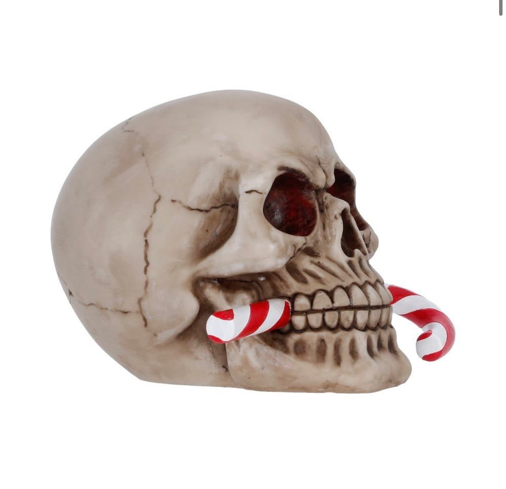 Frostbite L.E.D Skull Christmas Ornament 12cm