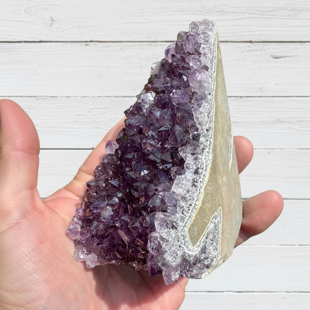 Amethyst Druzy Standing Cut Base 417 grams NSACB03