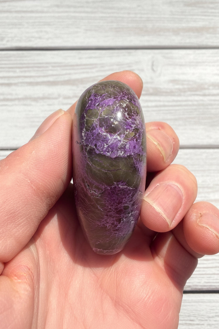 Atlantisite Stichtite Heart Crystal 202 grams AH01
