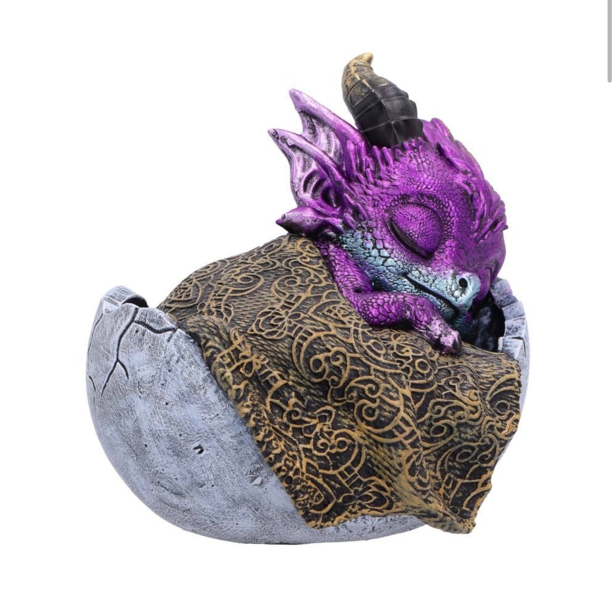 Shellbound Slumber Baby Dragon Ornament 9.5cm