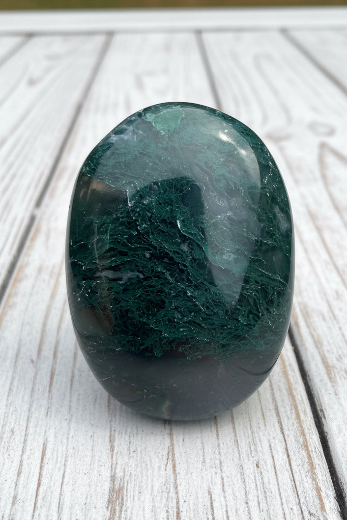 Moss Agate Palmstone 109 gram MAP06