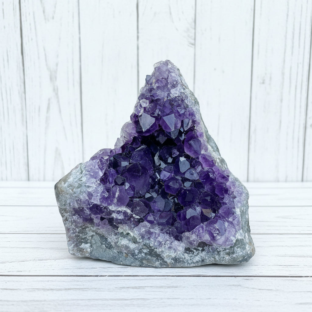 Amethyst Druzy Standing Cut Base 361 grams NPA08