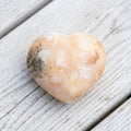 Stilbite Crystal Heart with Green Heulandite 100 grams AH01