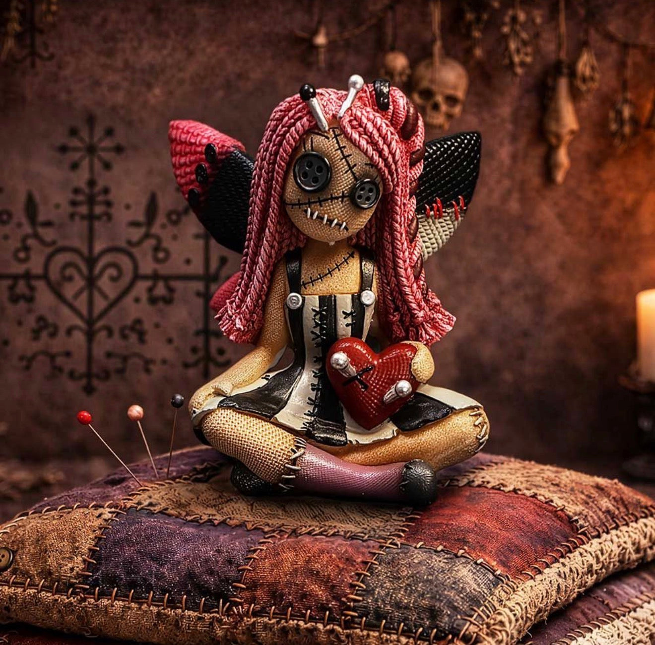 The Stitchlings: Pinny Thimble Voodoo Doll Ornament 9.7cm