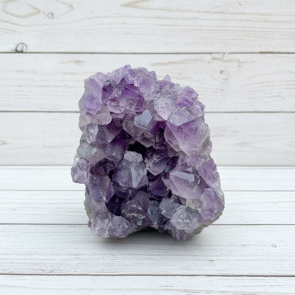 Amethyst Druzy Standing Cut Base 480 grams NSACB05