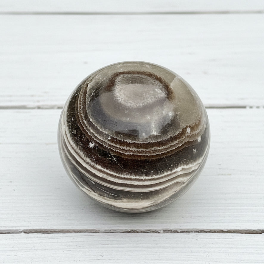 Zebra Calcite Sphere 159 grams ZCS06