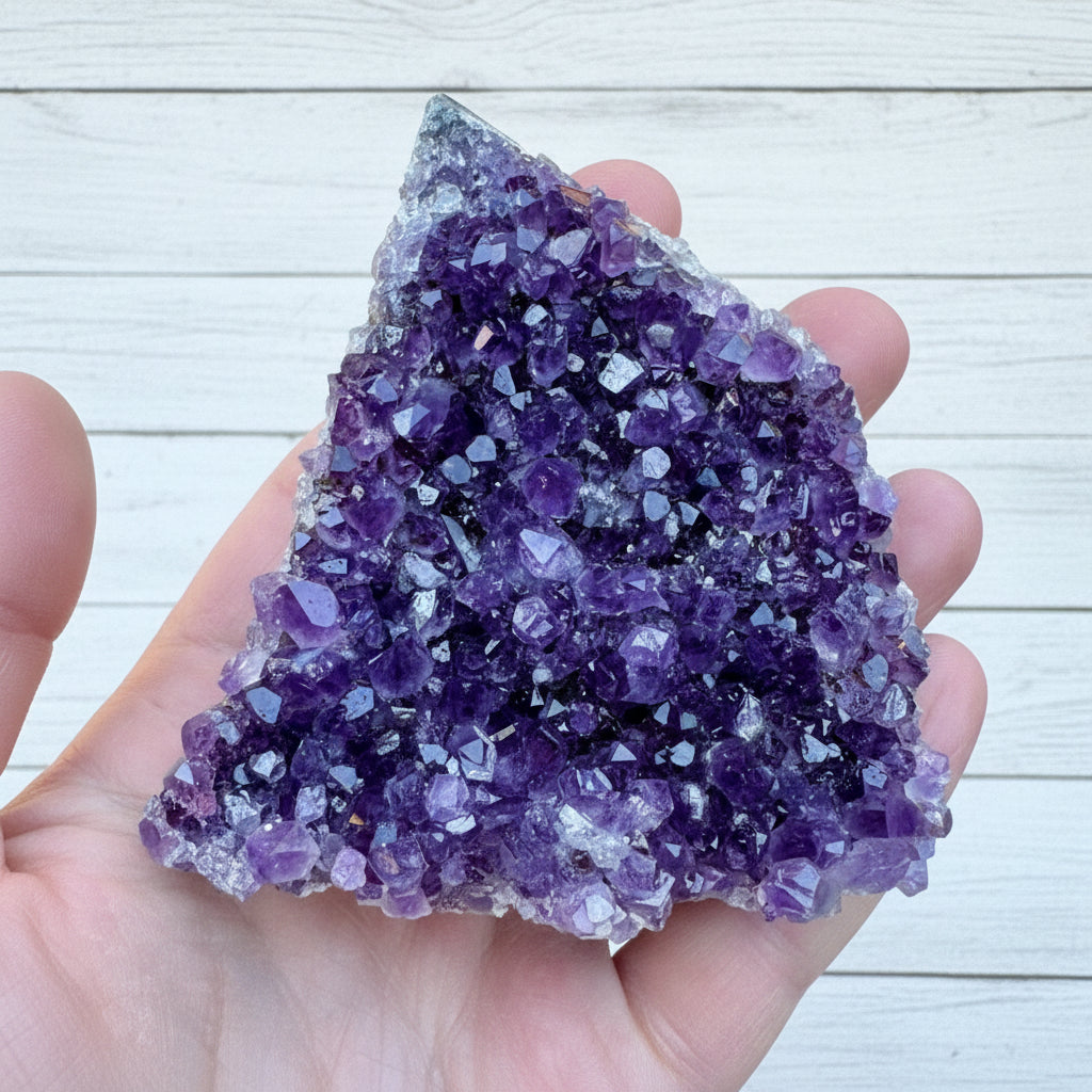 Amethyst Druzy Standing Cut Base 252 grams NPA11
