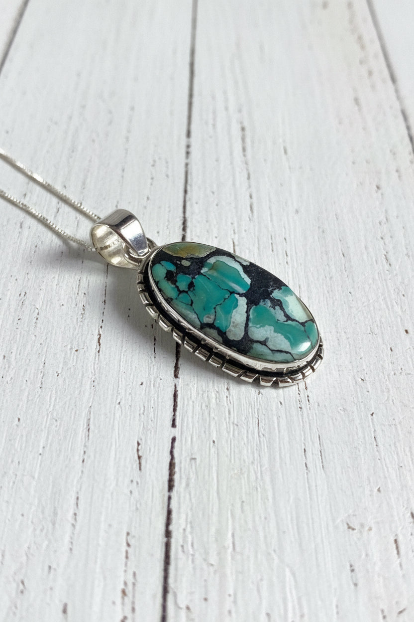 925 Sterling Silver Turquoise Pendant