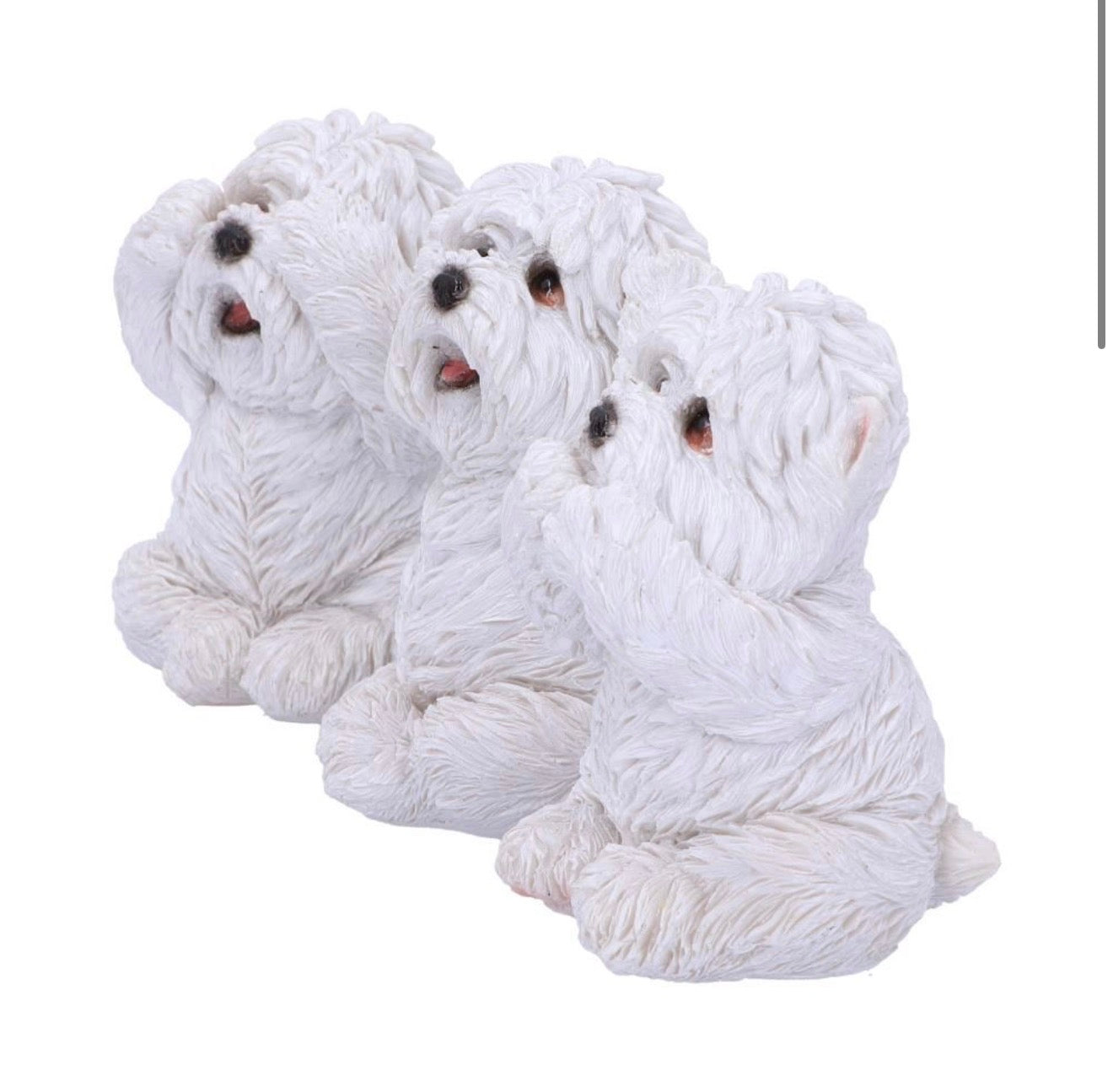 Three Wise Westies See No Evil Set 8cm