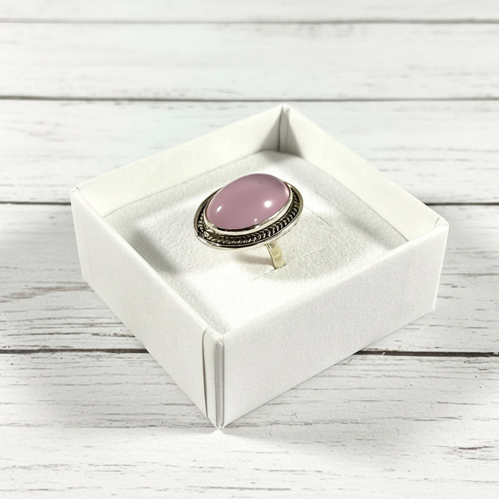 925 Sterling Silver Rose Quartz Ring