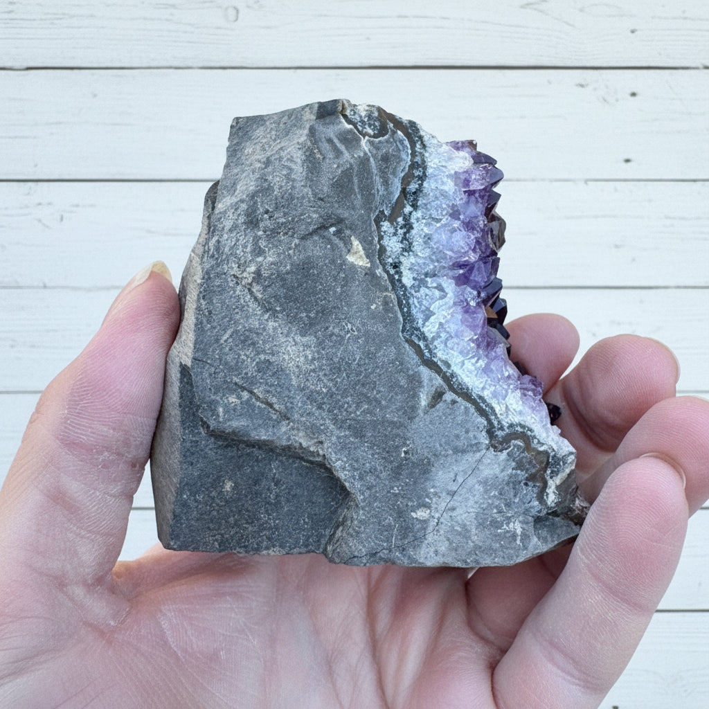 Amethyst Druzy Standing Cut Base 366 grams NPA10