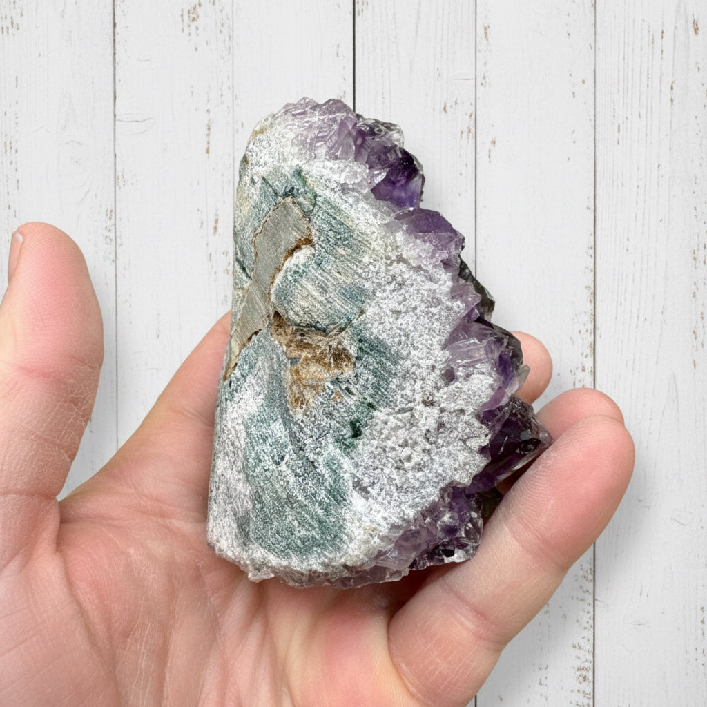 Amethyst Druzy Standing Cut Base 309 grams ACB19