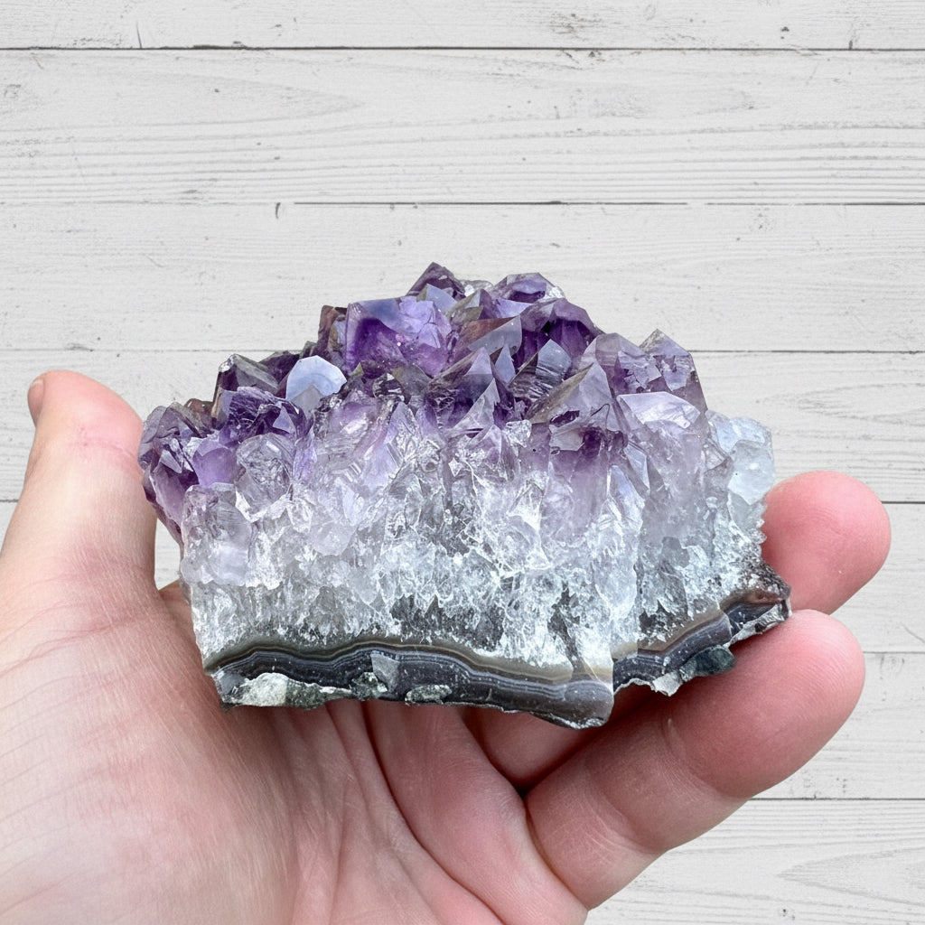 Amethyst Cluster Bed 385 grams AMC11