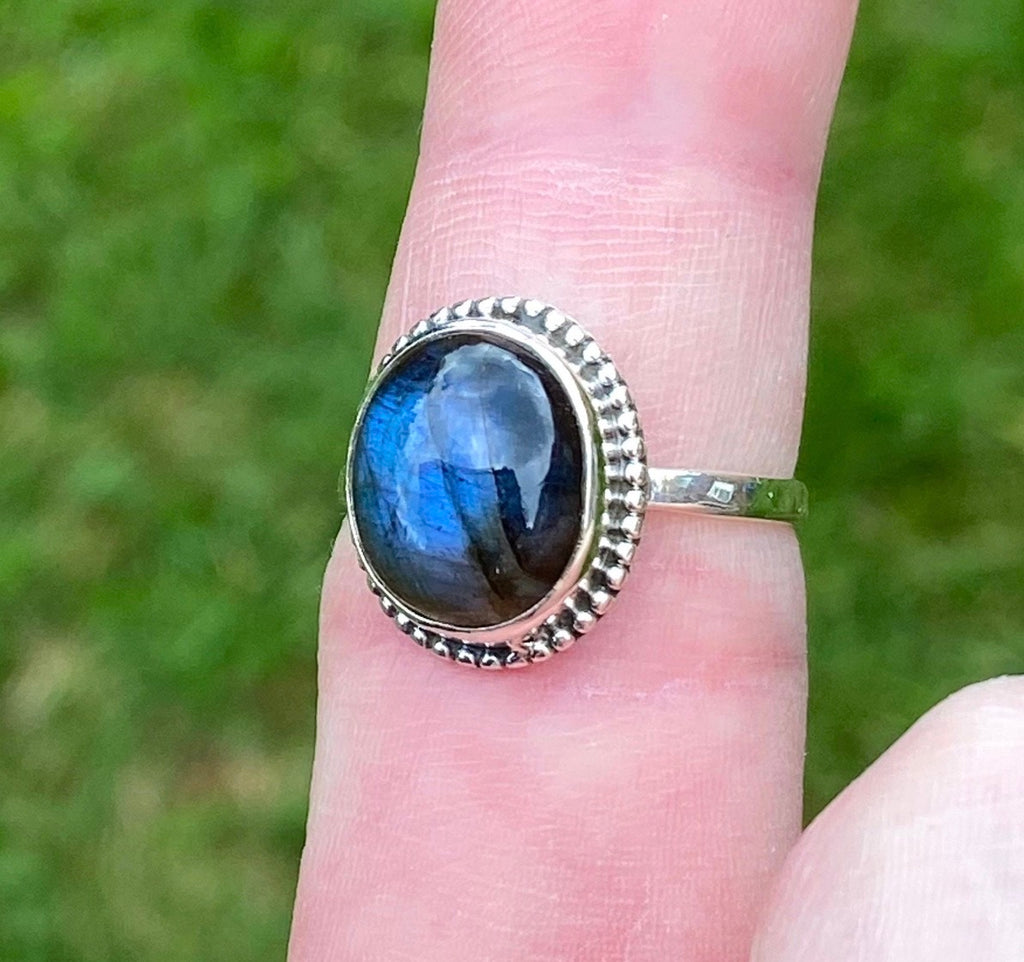 925 Sterling Silver Labradorite Ring