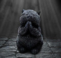 Whisker Wish Praying Black Cat Ornament 8.5cm